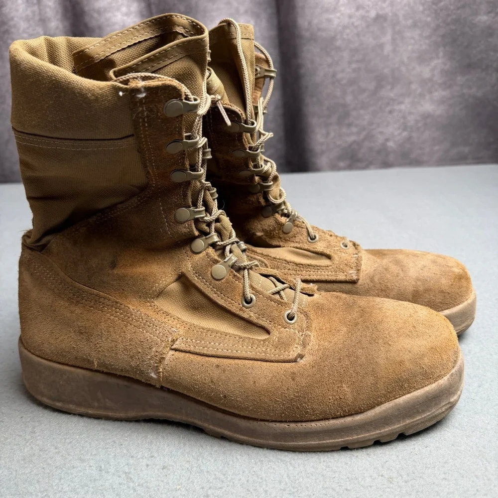 Belleville C300 ST Steel Toe Flight Boots Coyote Brown Mens 11W USA Made Vibram